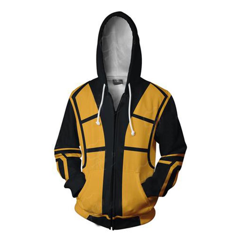 Mortal Kombat Hoodies - Zip Up Scorpion 3D Hoodie