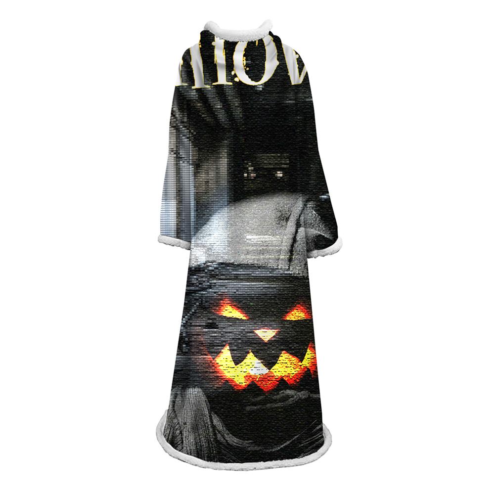 3D Digital Printed Blanket With Sleeves-Blanket Robe Halloween Party