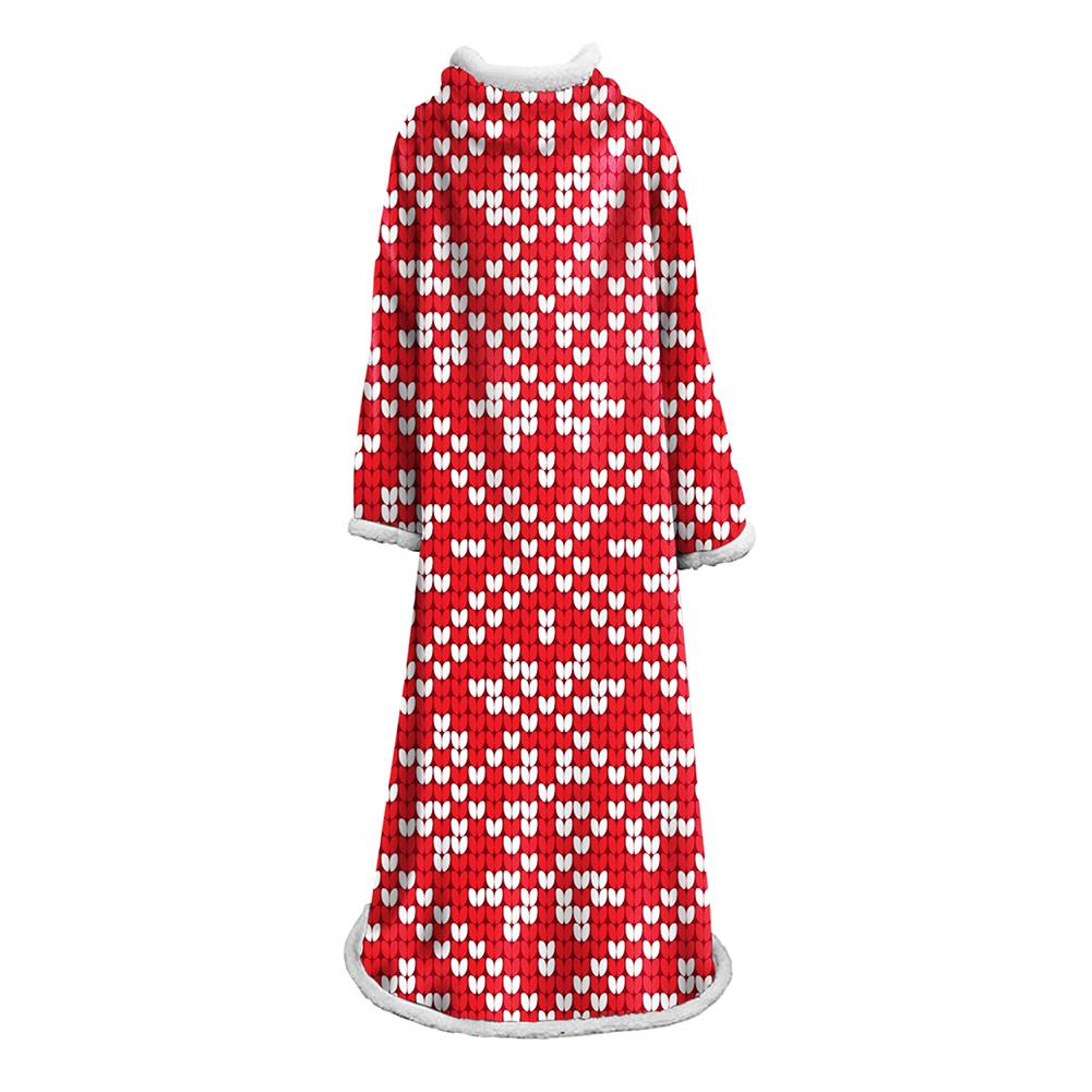 3D Digital Printed Blanket With Sleeves-Geometric Designs Blanket Robe