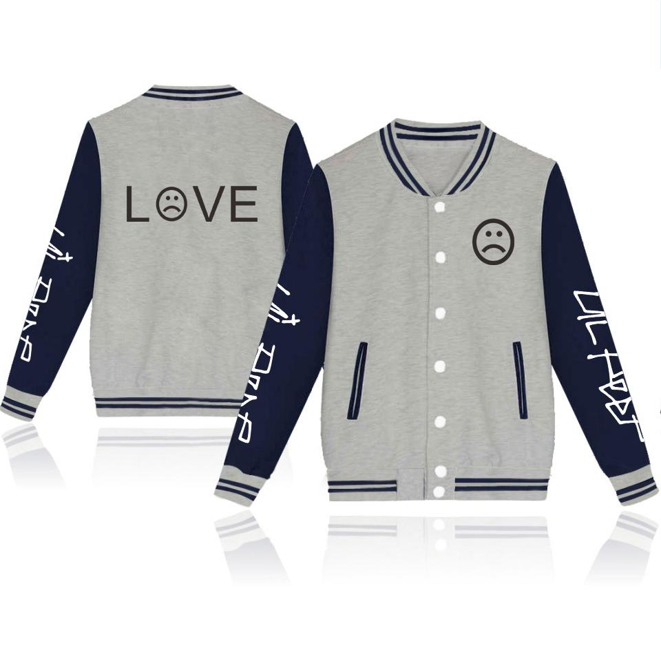 Lil Peep Jackets - LOVE Letter Printed Baseball Jacket