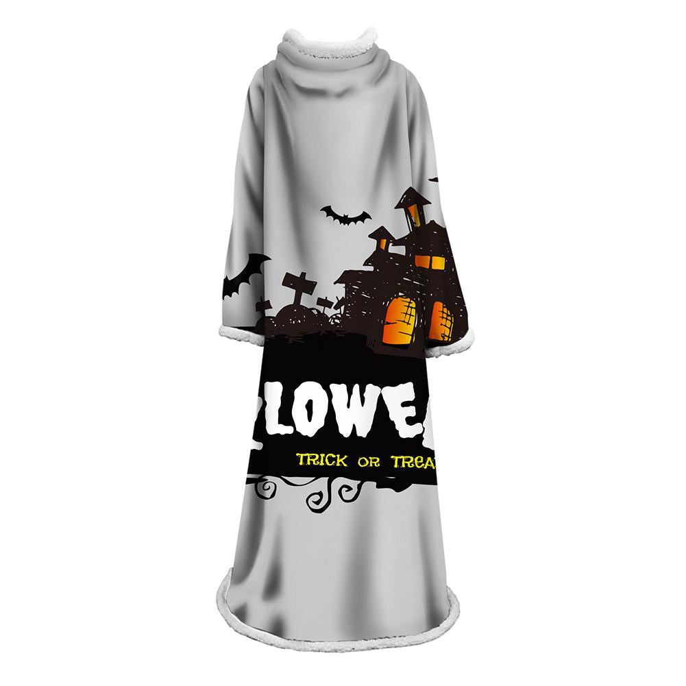 3D Digital Printed Blanket With Sleeves-Blanket Robe Halloween Party