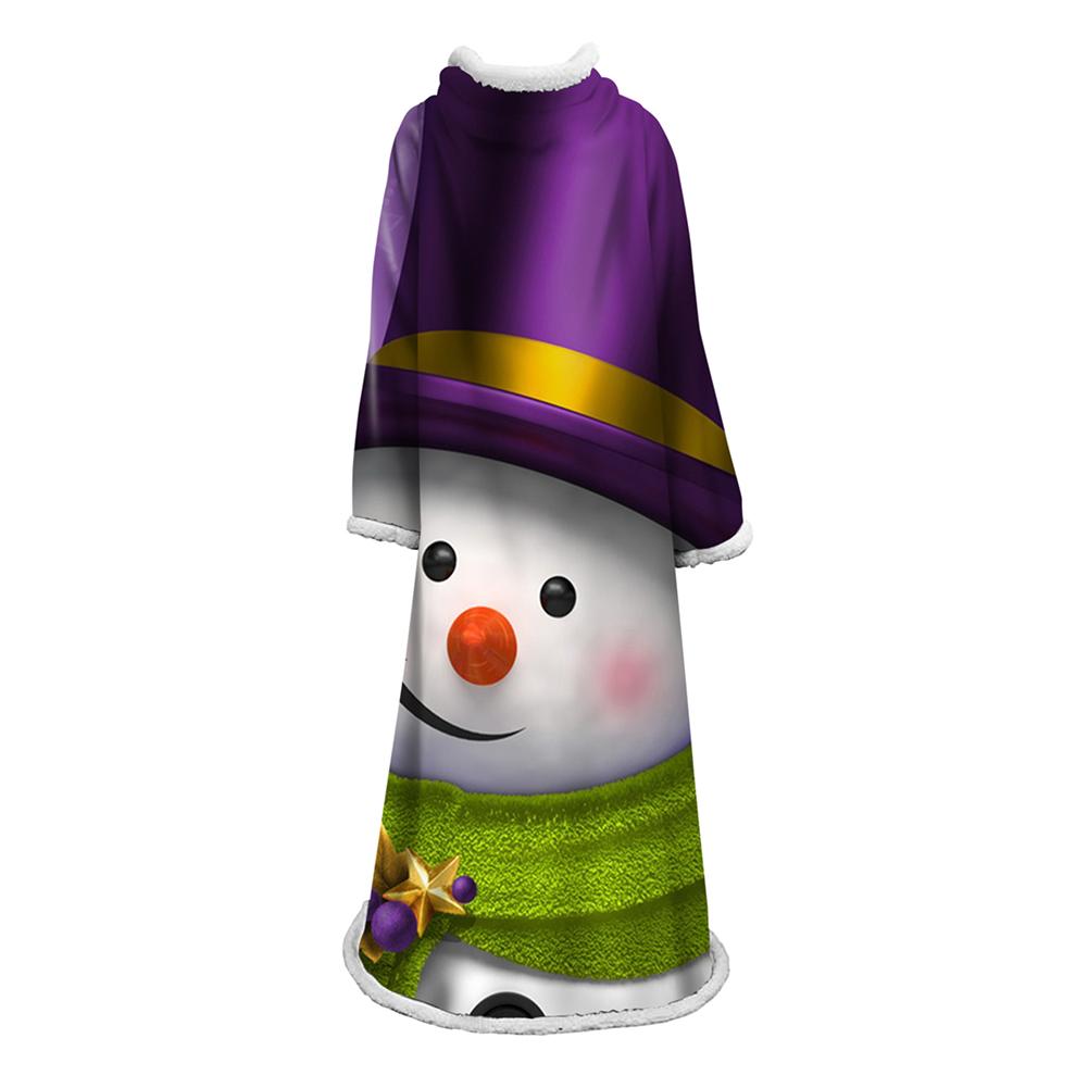 3D Digital Printed Blanket With Sleeves-Christmas Series Blanket Robe