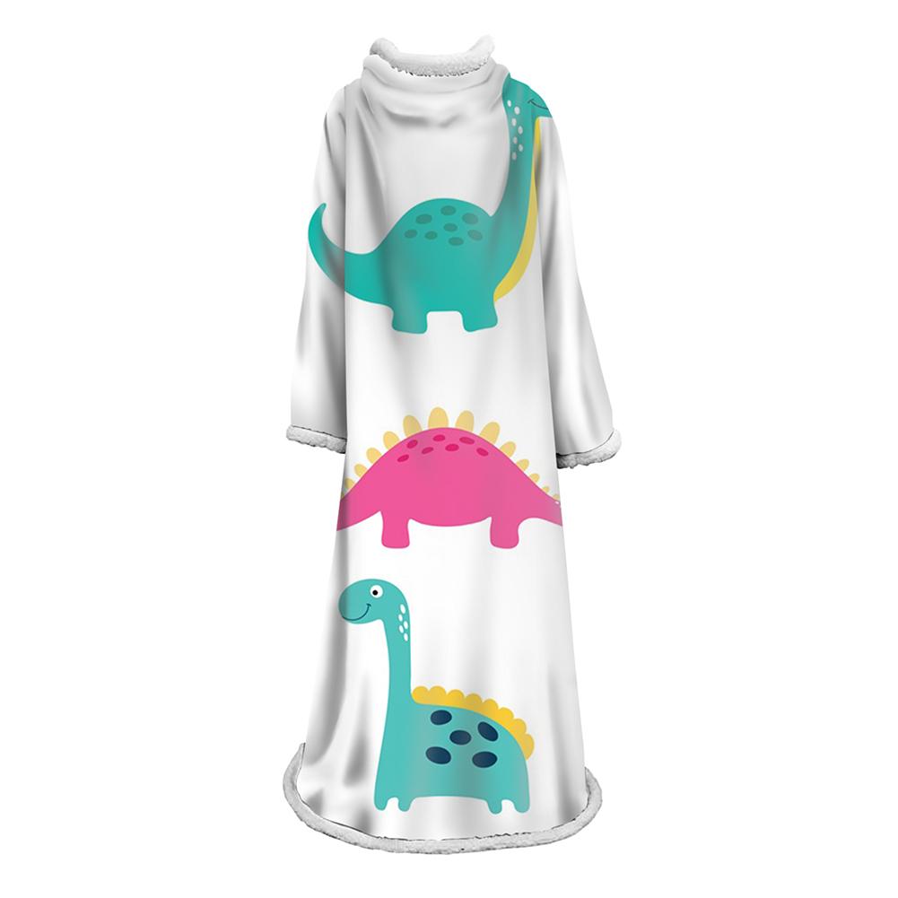 3D Digital Cartoon Printed Blanket With Sleeves-Cute Blanket Robe