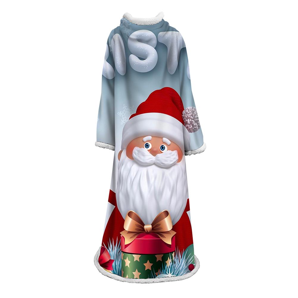3D Digital Printed Blanket With Sleeves-Christmas Series Blanket Robe