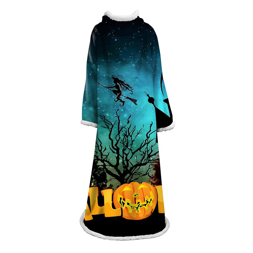3D Digital Printed Blanket With Sleeves-Blanket Robe Halloween Party