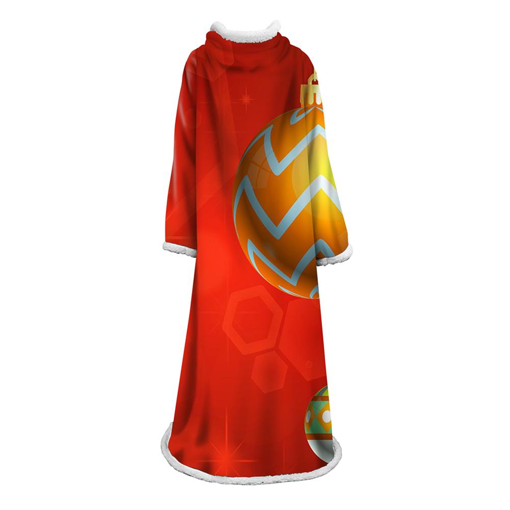 3D Digital Printed Blanket With Sleeves-Christmas Series Blanket Robe