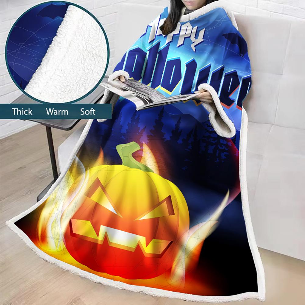 3D Digital Printed Blanket With Sleeves-Blanket Robe Halloween Party