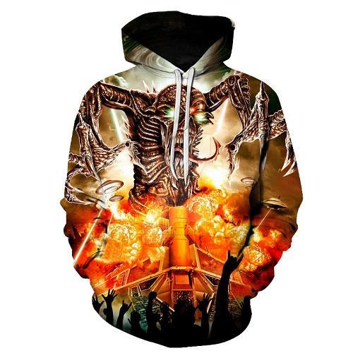 Mr.1991INC Brands 3D Men&#39;s Hoodie Fashion One-eyed Man Hold A