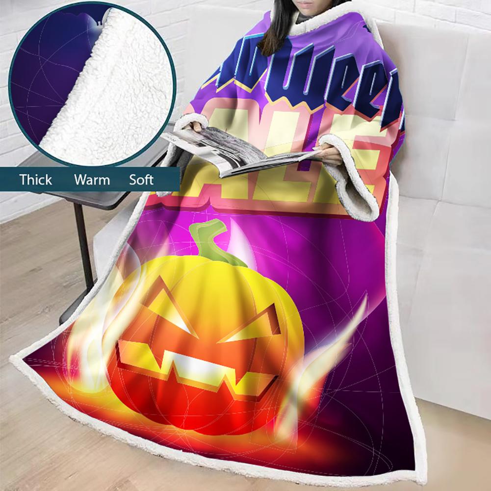 3D Digital Printed Blanket With Sleeves-Blanket Robe Halloween Party