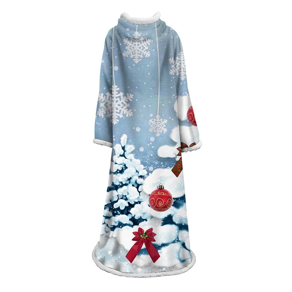 3D Digital Printed Blanket With Sleeves-Christmas Series Blanket Robe