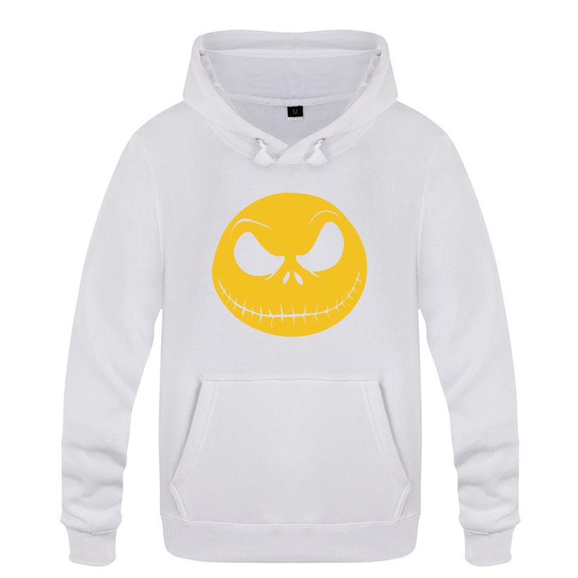 Nightmare Before Christmas Jack Hoodies - Nightmare Before Christmas Hoodies - Cool Jack Yellow Skull Icon Christmas Hoodie