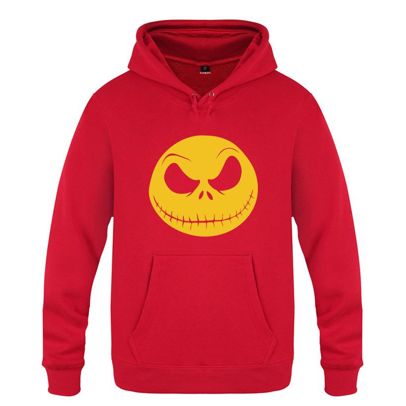 Nightmare Before Christmas Jack Hoodies - Nightmare Before Christmas Hoodies - Cool Jack Yellow Skull Icon Christmas Hoodie