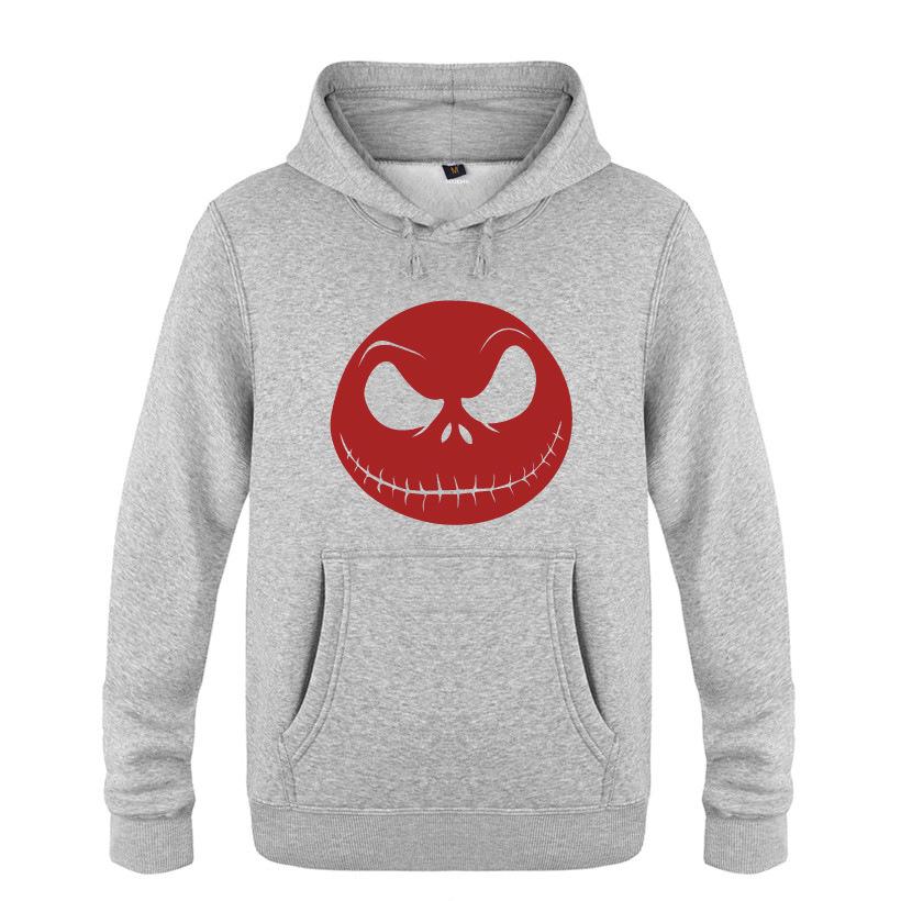 Nightmare Before Christmas Jack Hoodies - Nightmare Before Christmas Hoodies - Cool Jack Red Skull Icon Christmas Hoodie