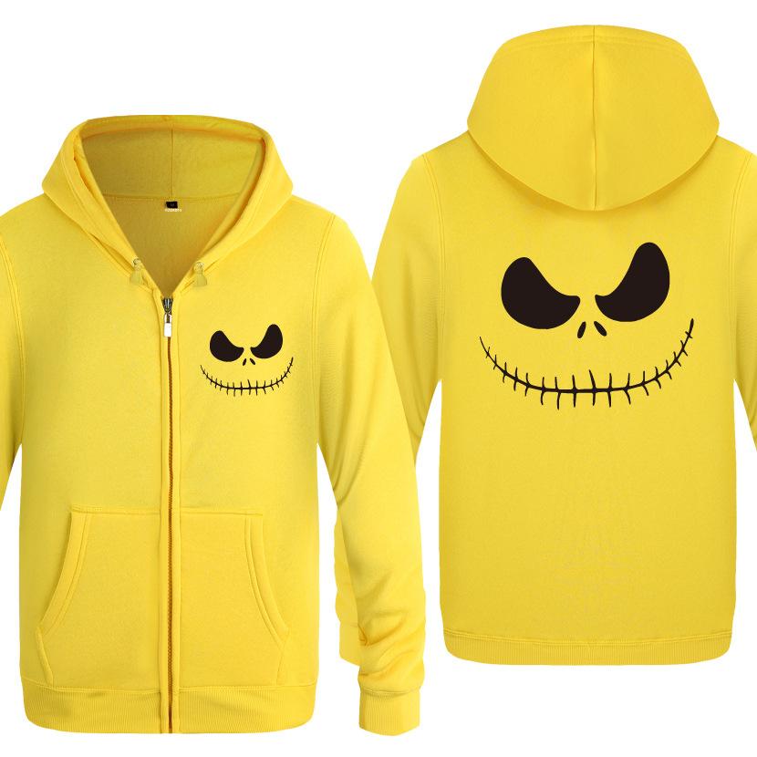 Nightmare Before Christmas Jack Hoodies - Nightmare Before Christmas Hoodies - Cool Jack Black Eyes Christmas Zip Up Hoodie