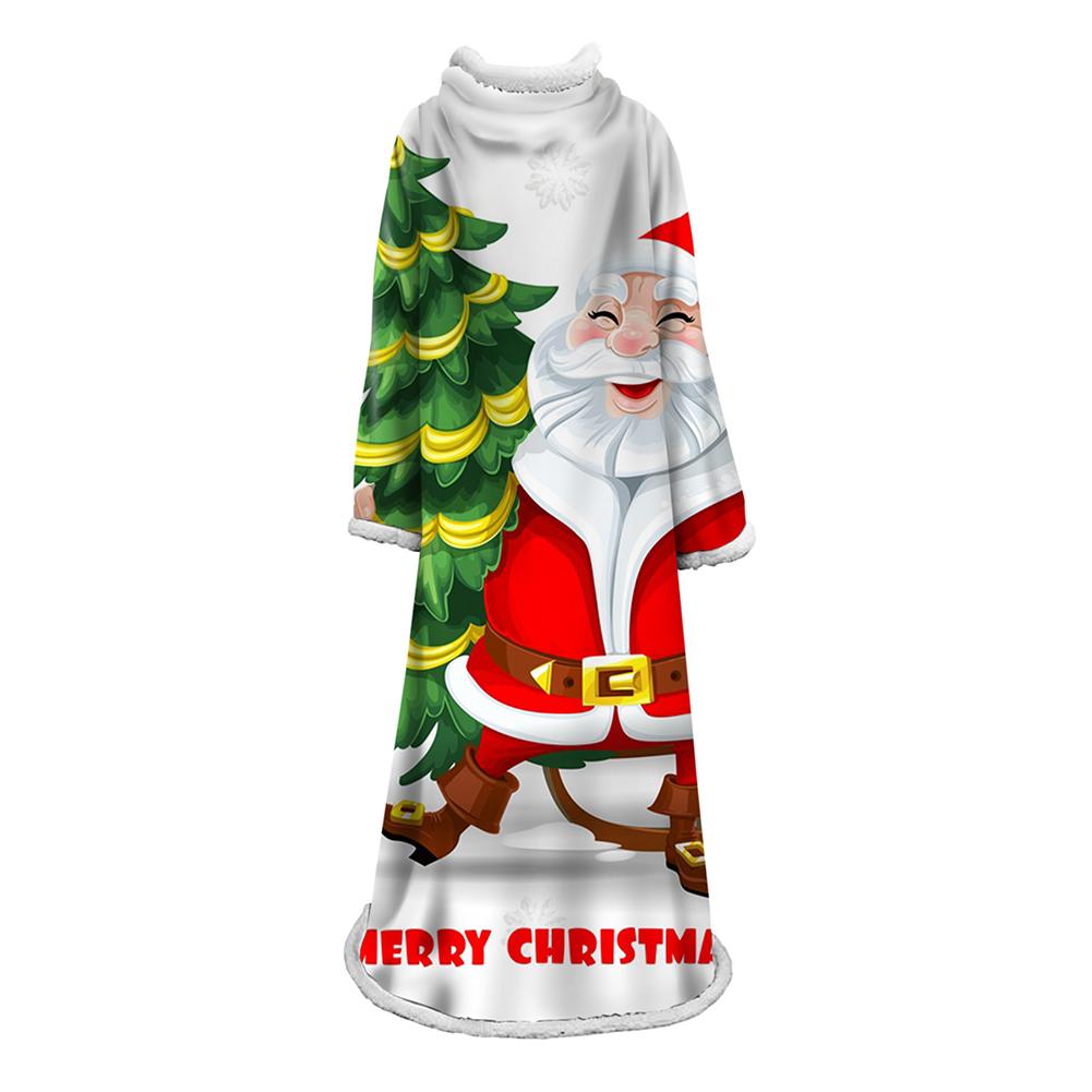 3D Digital Printed Blanket With Sleeves-Christmas Series Blanket Robe