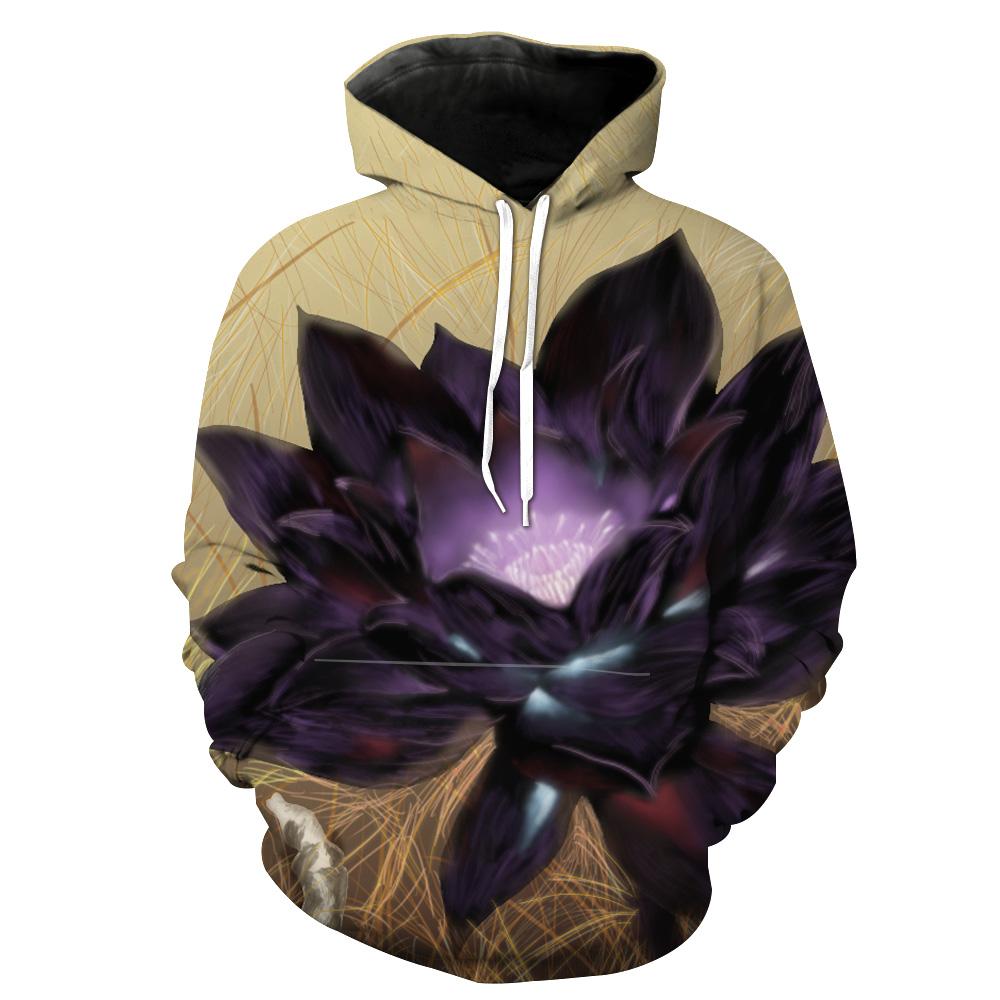 Nicol Bolas Lotus Card Hoodies - Magic the Gathering Black Lotus Pullover Hoodie