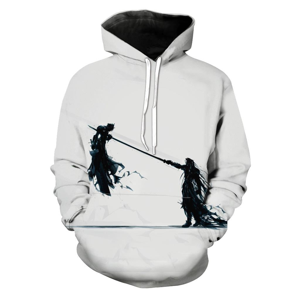 Final Fantasy 7 Hoodies - Pullover Sephiroth vs Cloud Hoodie