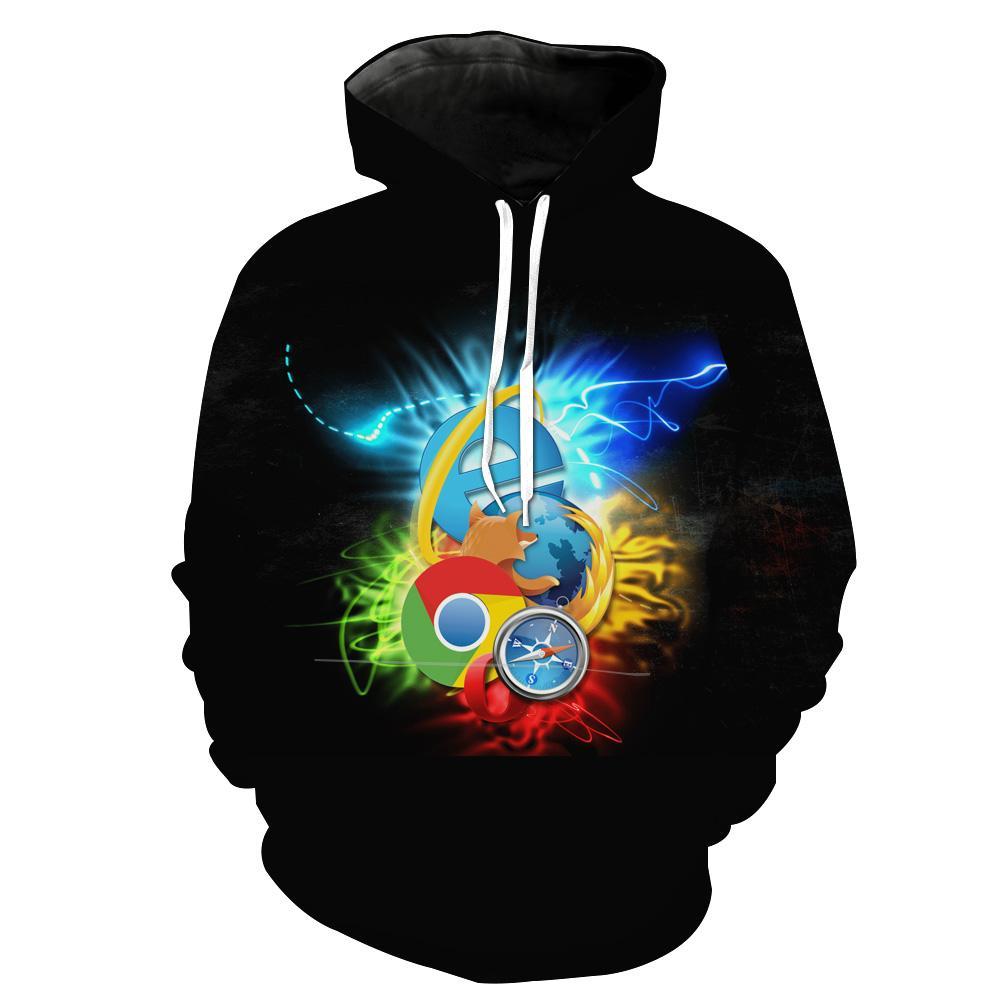 Internet Browsers Hoodies - Chrome, Firefox, IE Pullover Hoodie