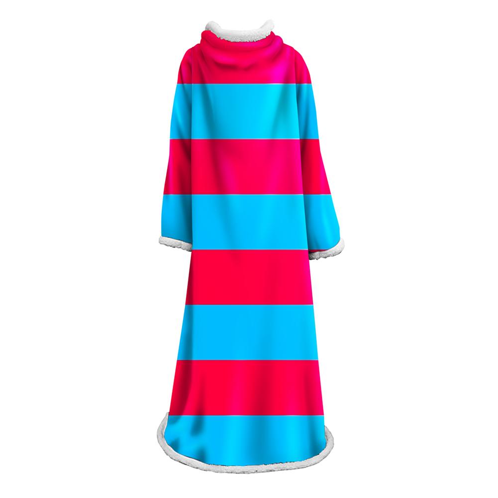 3D Digital Printed Blanket With Sleeves-Geometric Designs Blanket Robe