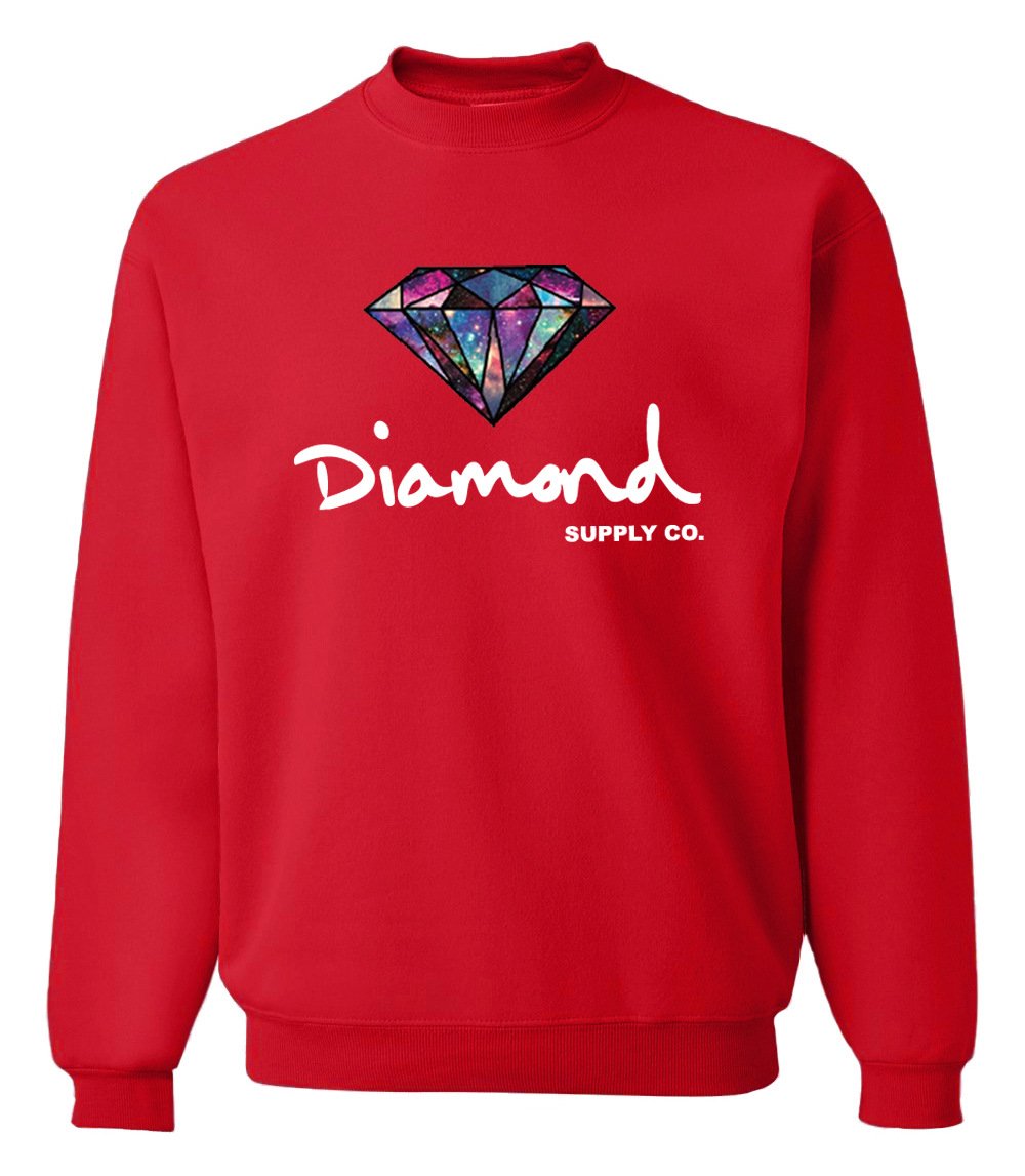 Men's Sweatshirts - Men's Sweatshirt Series Diamond White Icon Fleece Sweatshirt