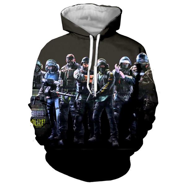 3D Print Rainbow Six Siege Sweatshirts Hip Hop Hoodie