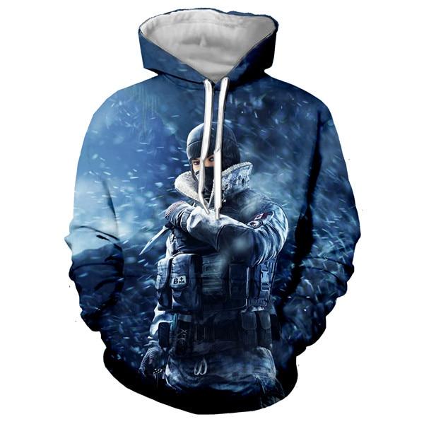 Unisex 3D Print Rainbow Six Siege Men Sweatshirts Hip Hop Hoodie