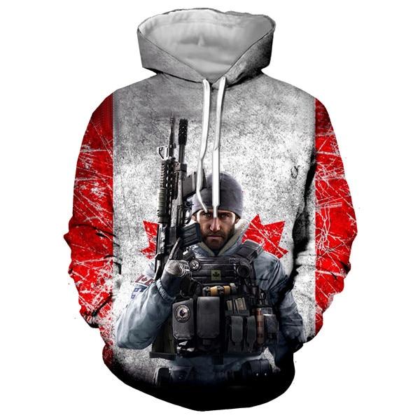 Unisex 3D Print Rainbow Six Siege Men Sweatshirts Hip Hop Hoodie