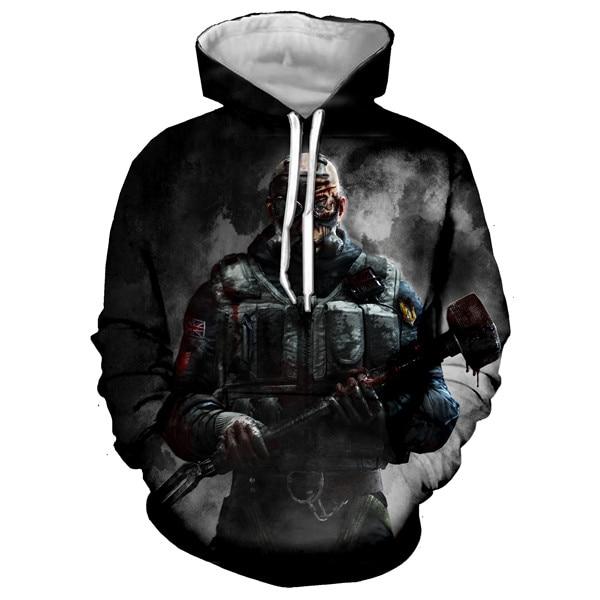 3D Print Rainbow Six Siege Men Sweatshirts Hip Hop Hoodie