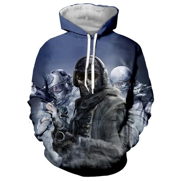 Unisex 3D Print Rainbow Six Siege Men Sweatshirts Hip Hop Hoodie