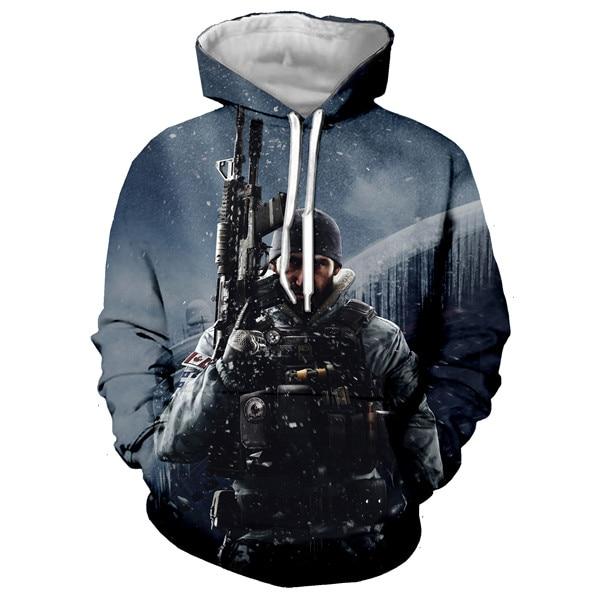 3D Print Rainbow Six Siege Men Hip Hop Game Hoodie