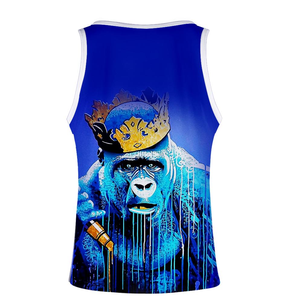 Men‘s Colorful 3D Print Cartoon Orangutan Vest