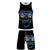 Men‘s Fashionable Black 3D Print Cartoon Sunglasses Orangutan Vest and Shorts Two-piece Set