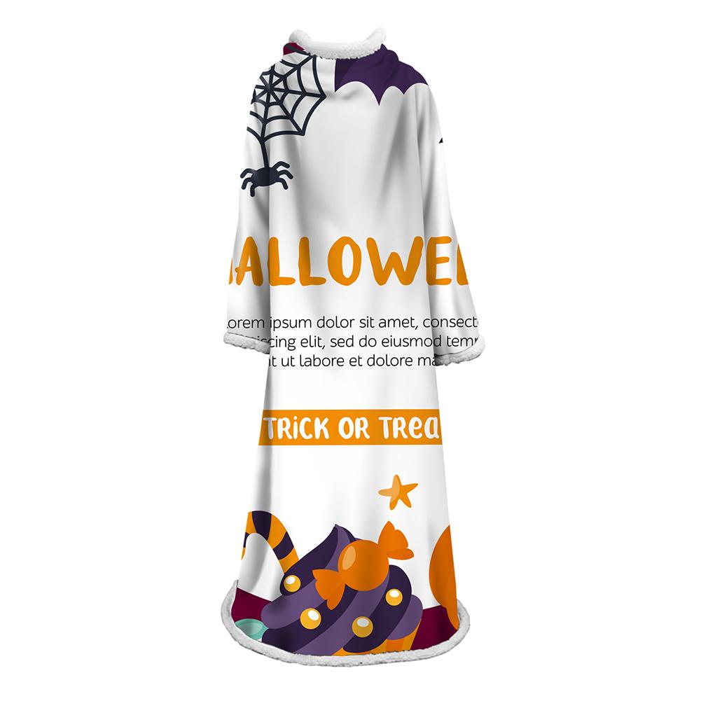 3D Digital Printed Blanket With Sleeves-Blanket Robe Halloween Party
