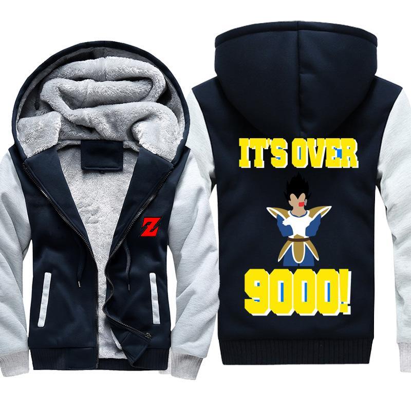 Dragon Ball Z Jackets - Vegeta It's Over 9000 Fleece Jacket