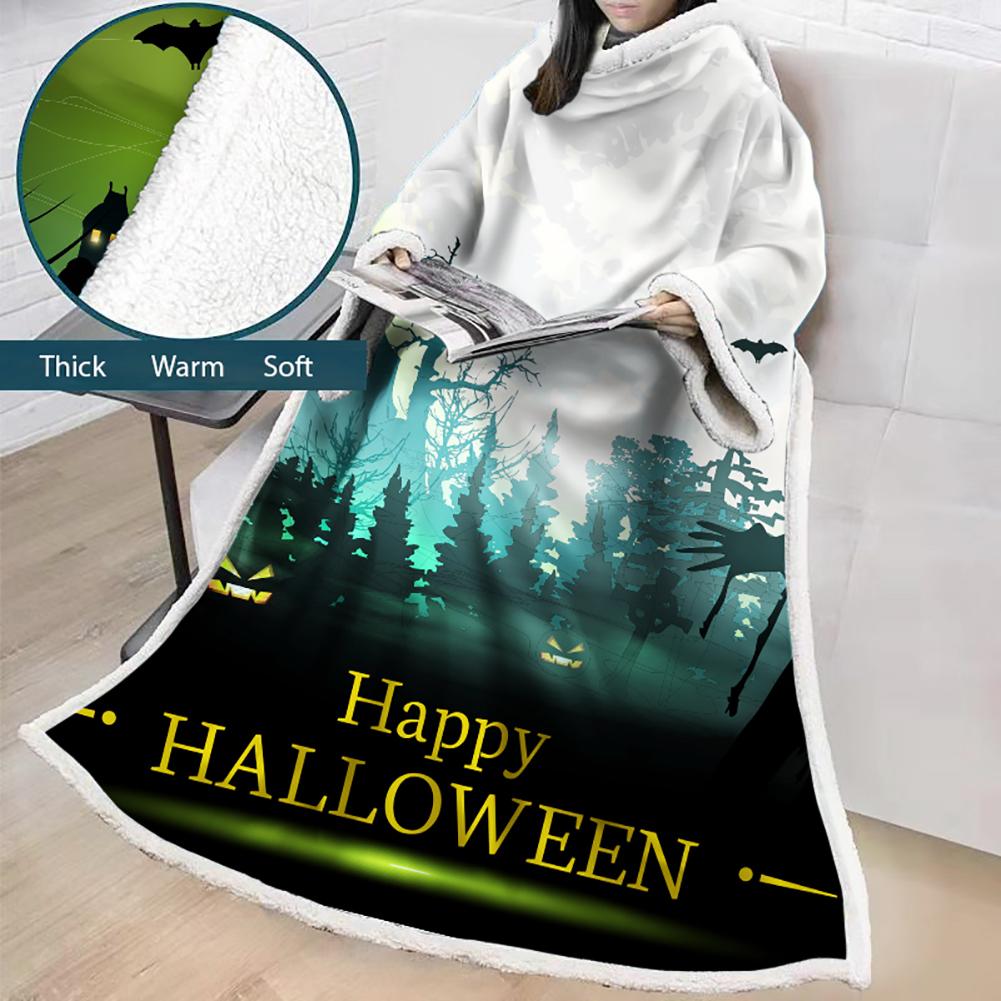 3D Digital Printed Blanket With Sleeves-Blanket Robe Halloween Party