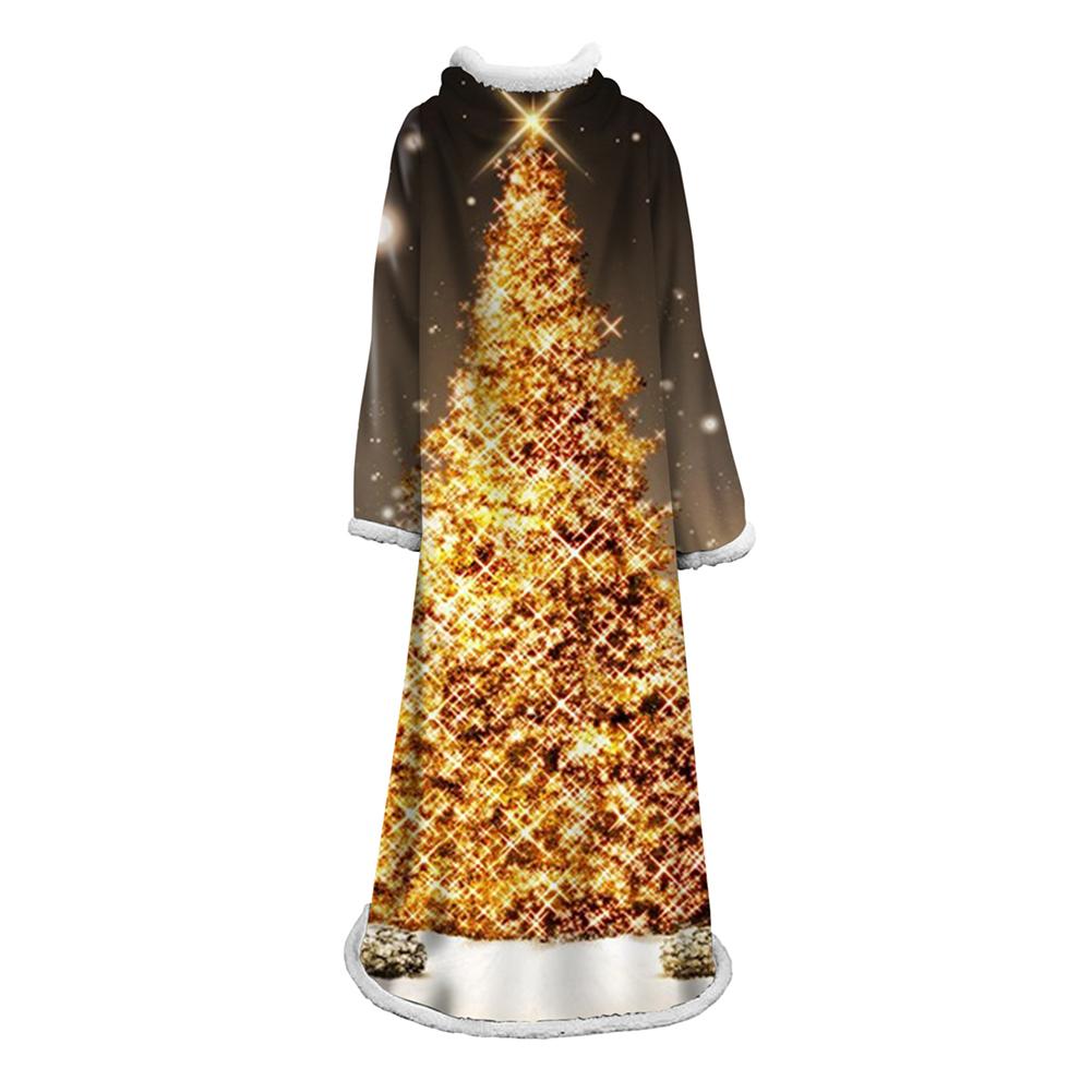 3D Digital Printed Blanket With Sleeves-Christmas Series Blanket Robe