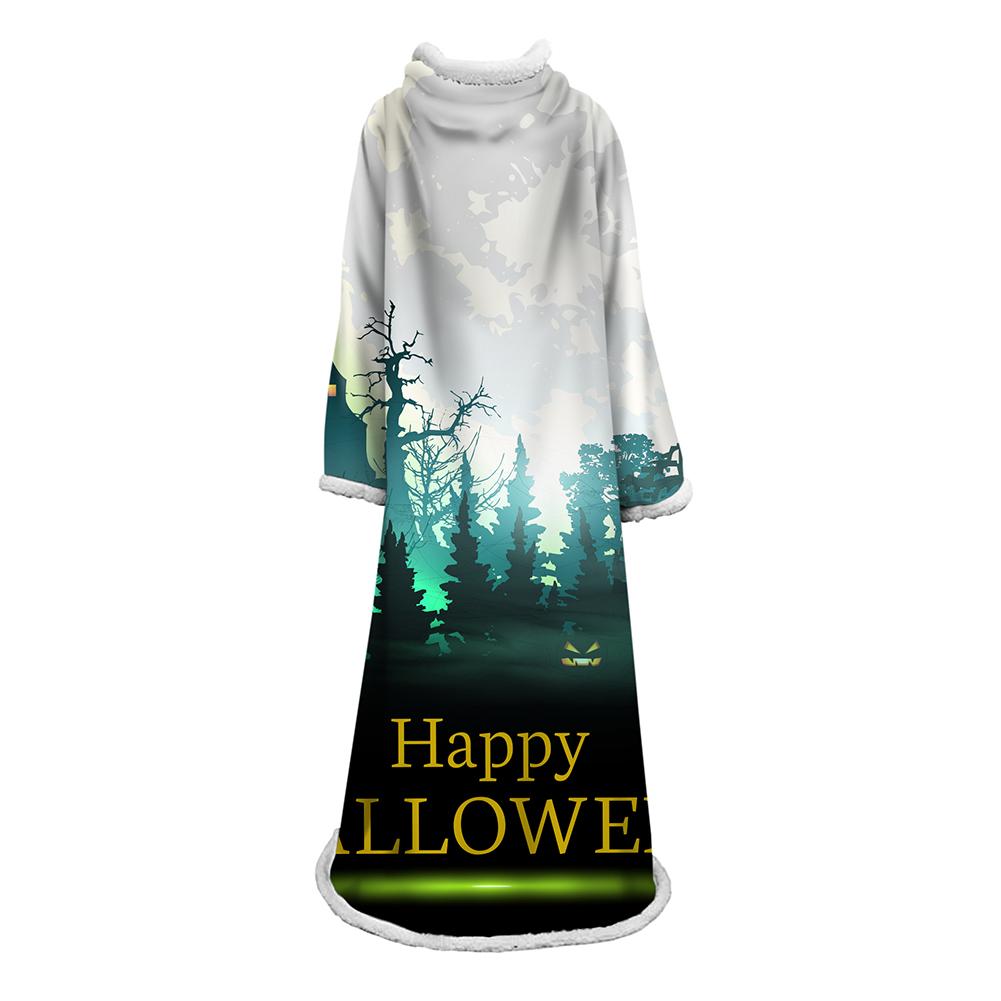3D Digital Printed Blanket With Sleeves-Blanket Robe Halloween Party