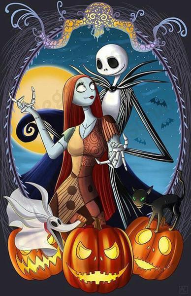 3D Print Hoodies The Nightmare Before Christmas Jack Skellington And Sally Unisex  Pullover Hoodies