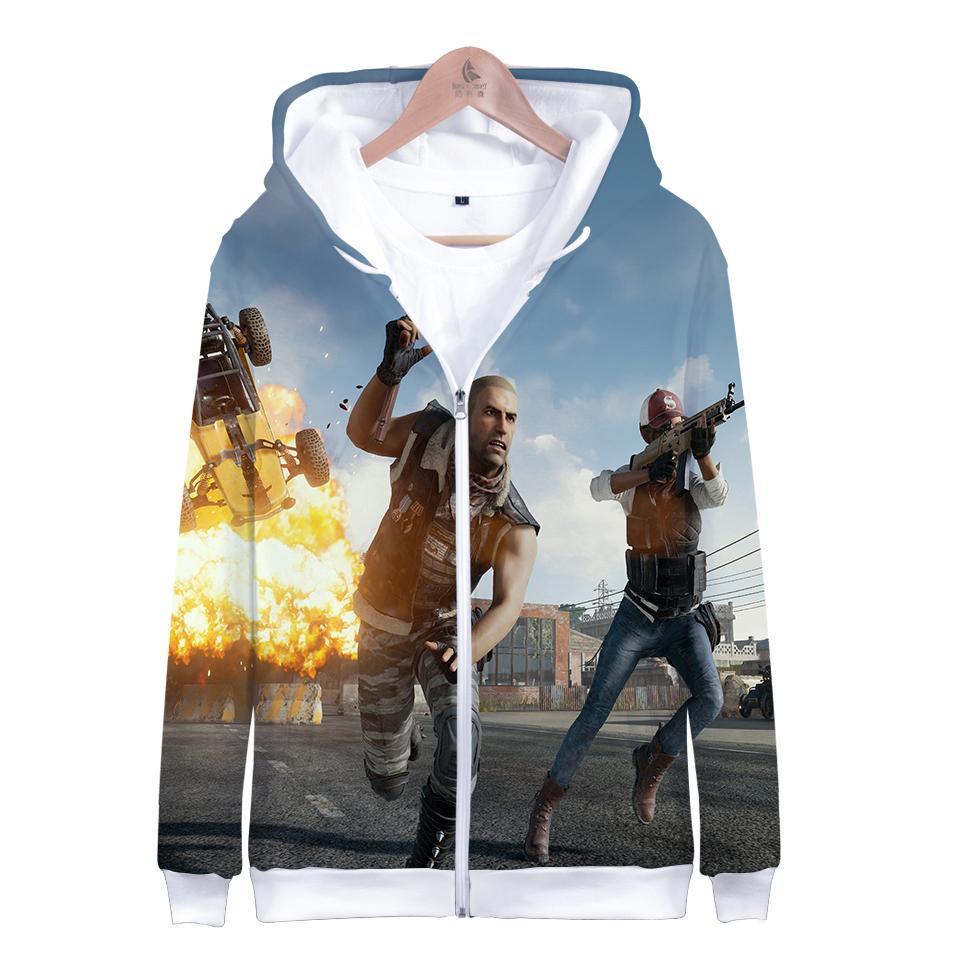 Game PUBG Playerunknown&#39;s Battlegrounds 3D Zipper Hoodies Pullover
