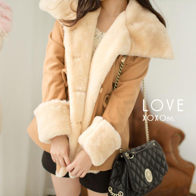 Women Double-breasted Wool Coat