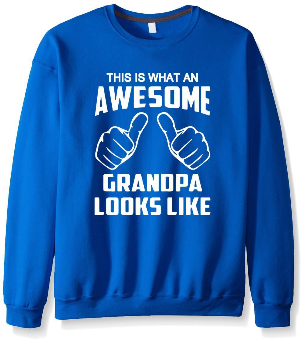 Men's Sweatshirts - Men's Sweatshirt Series Awesome Uncle White Icon Fleece Sweatshirt
