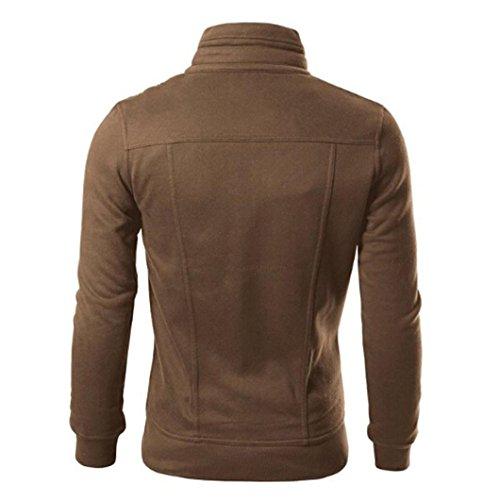 KFSO Men's Casual Winter Cotton Military Jackets Outdoor Coat Windproof Windbreaker (Coffee, XL)