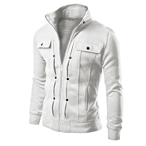 KFSO Men's Casual Winter Cotton Military Jackets Outdoor Coat Windproof Windbreaker (Coffee, XL)