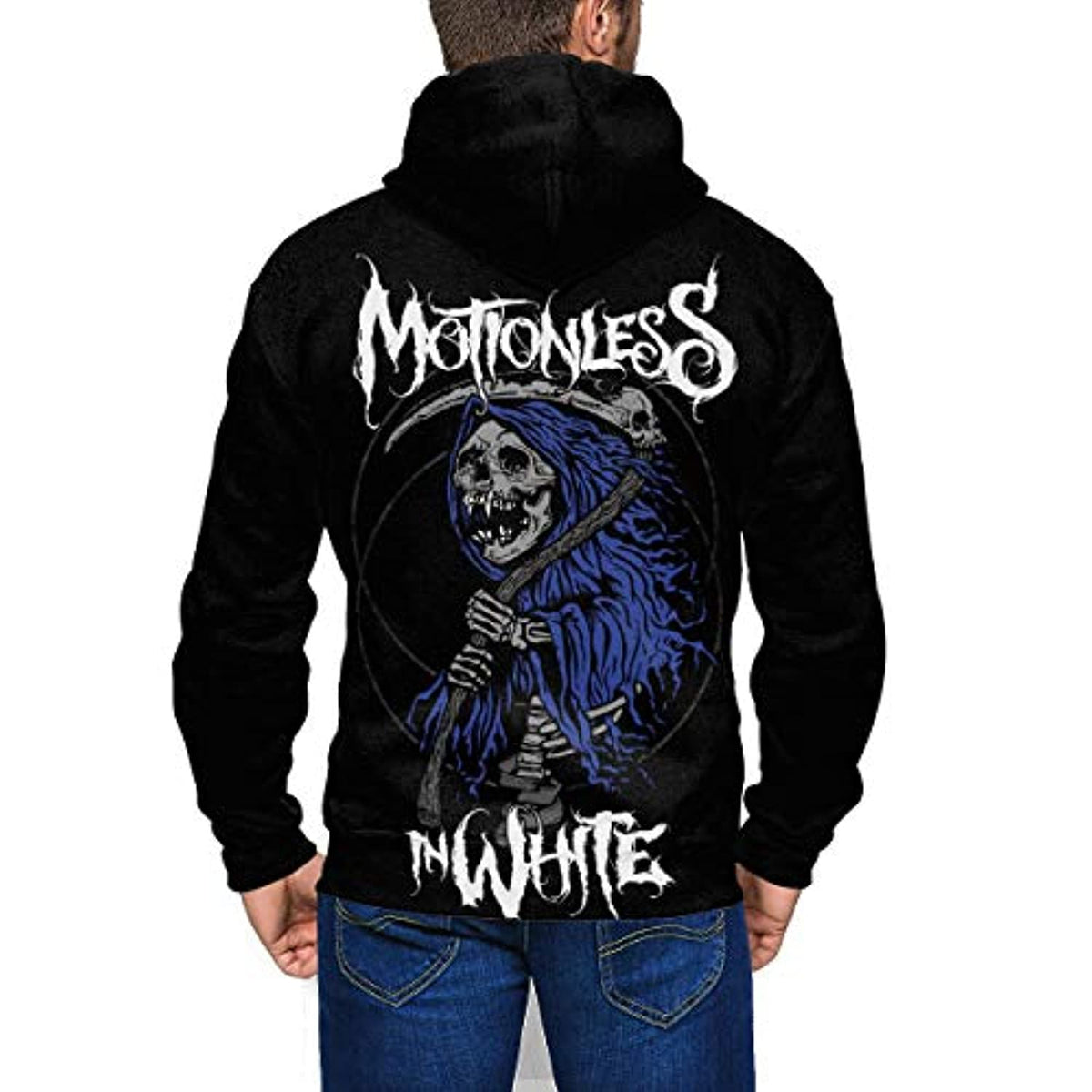 Motionless in White Men's Fashion 3D Printed Zip Up Hooded Sweatshirt Hoodie