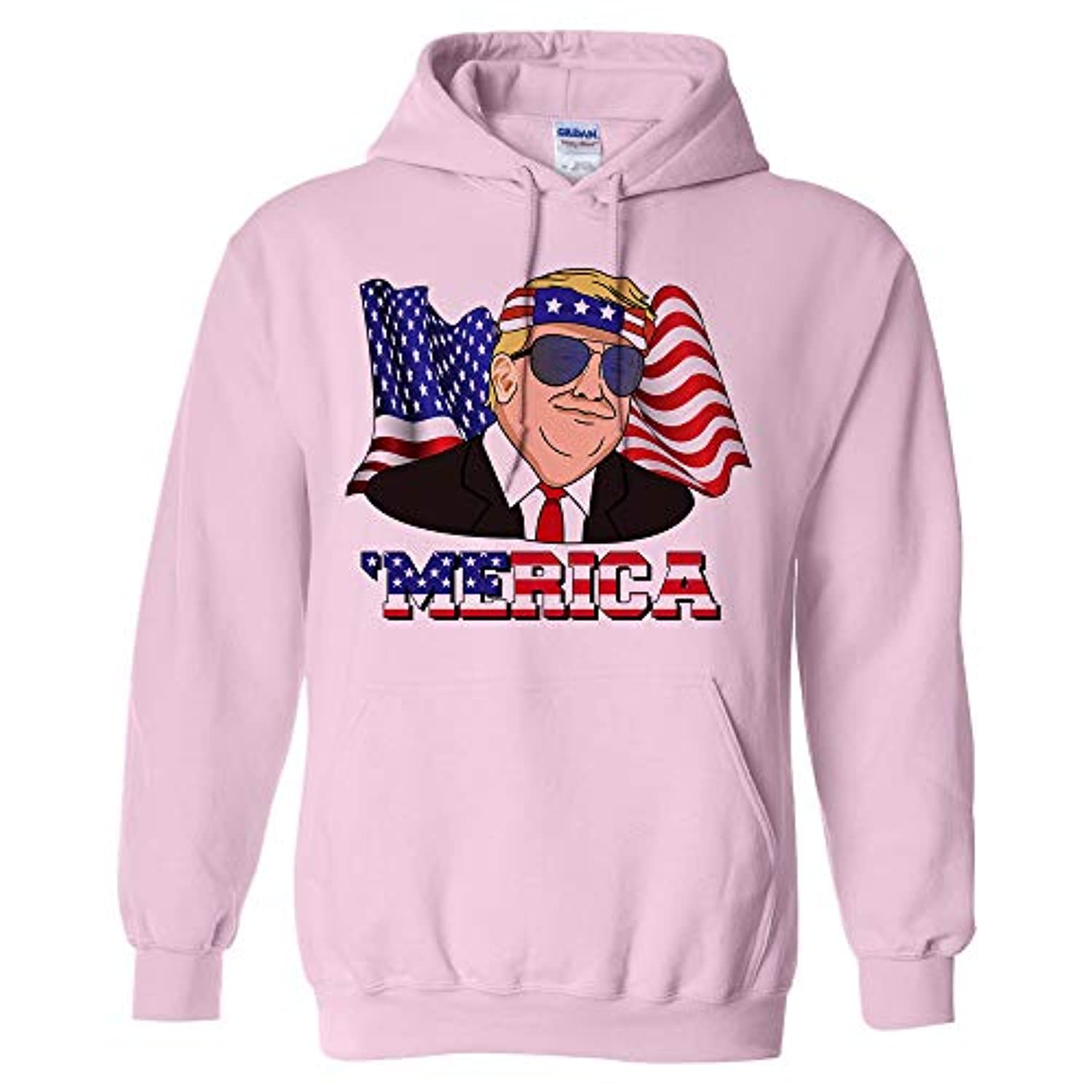 Unisex Donald Trump Funny 4th of July American Flag Hoodie Sweatshirt