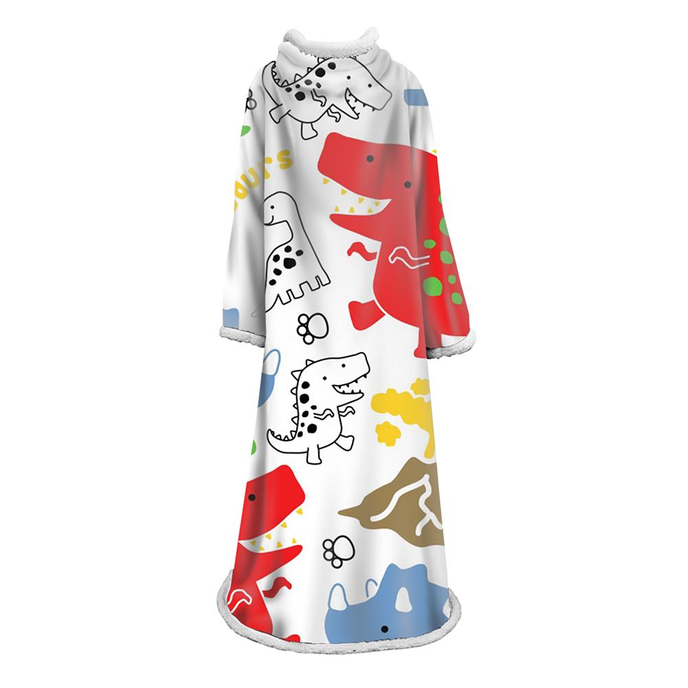 3D Digital Cartoon Printed Blanket With Sleeves-Cute Blanket Robe