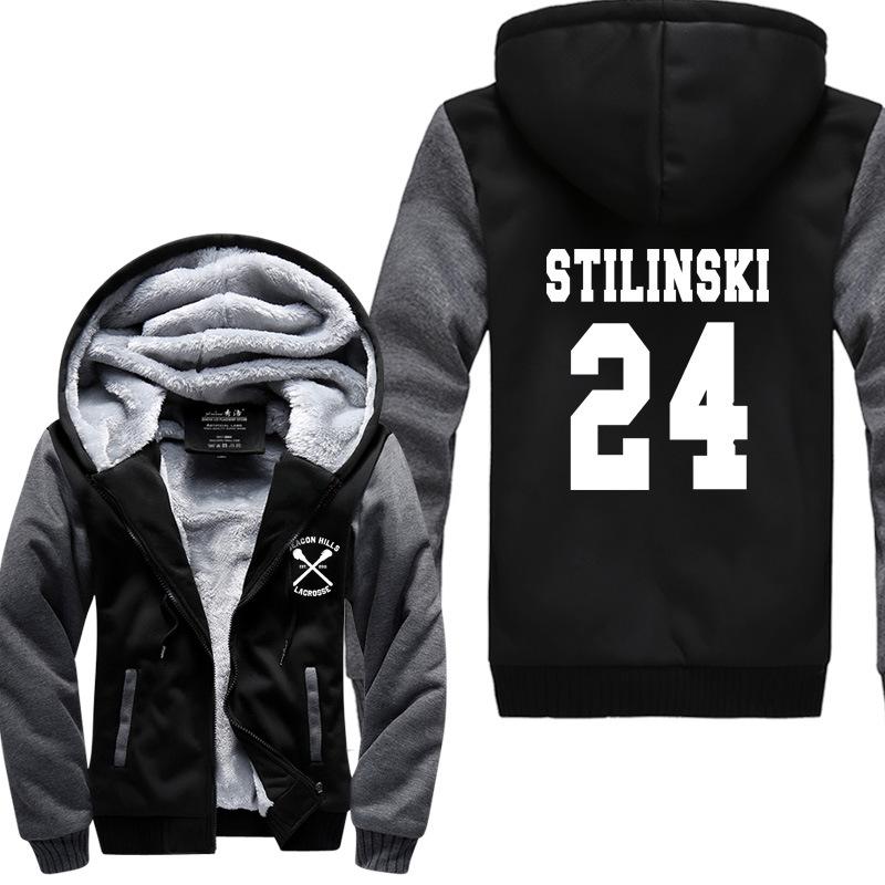 Basketball Jackets - Solid Color Basketball Series 24 STILINSKI Super Cool Fleece Jacket