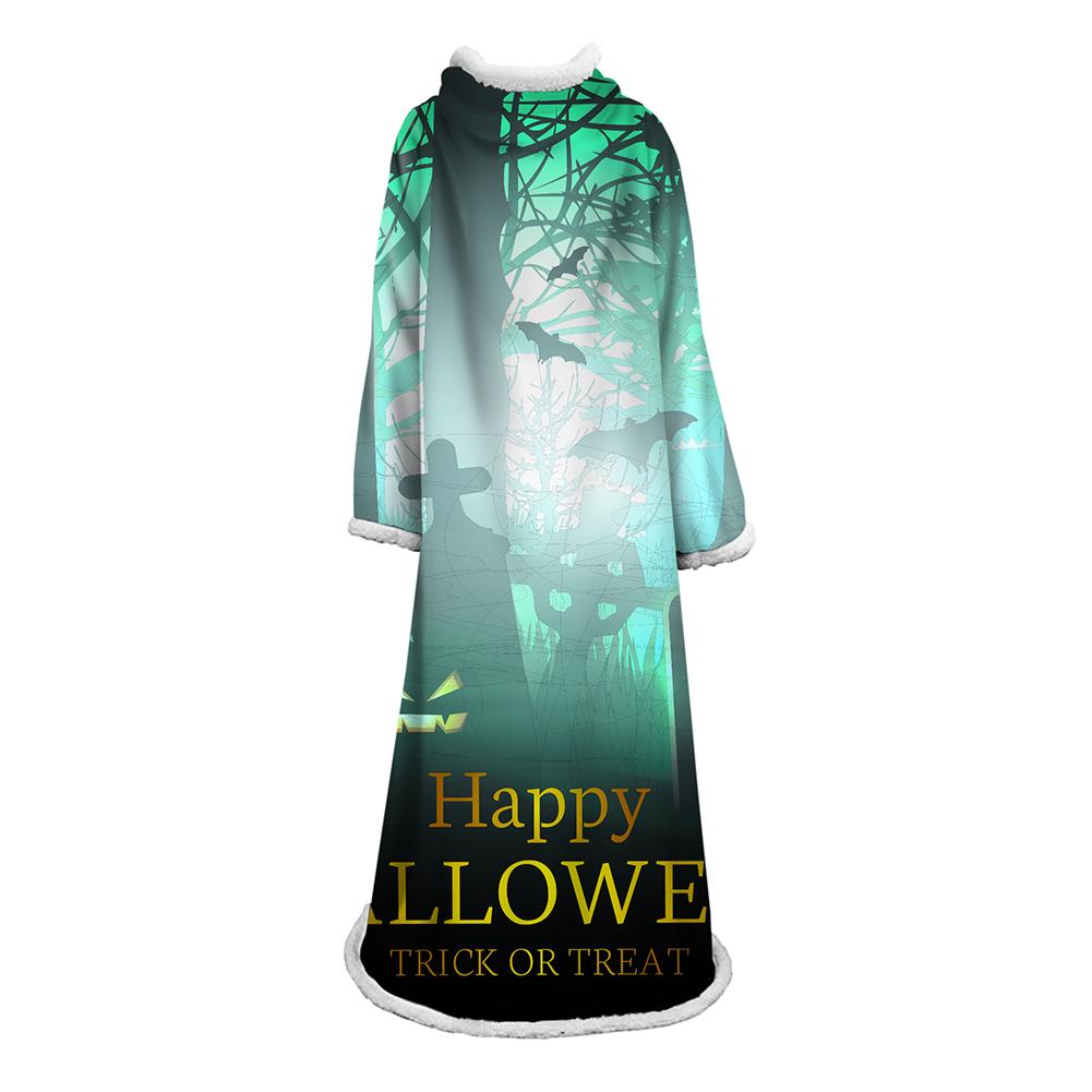 3D Digital Printed Blanket With Sleeves-Blanket Robe Halloween Party