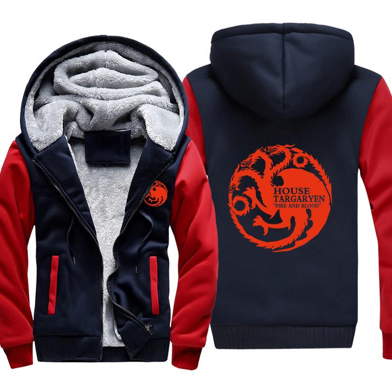 Game of Thrones Jackets - Solid Color Viserys Targaryen Icon Fleece Jacket