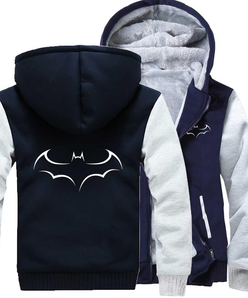 BATMAN Jackets - Solid Color BATMAN Series BATMAN Logo Sign Fleece Jacket